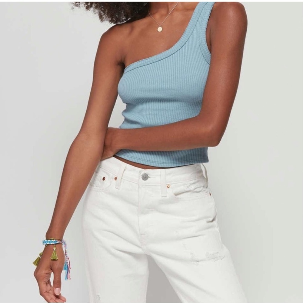 Urban Outfitters ribbed one shoulder tank women M
